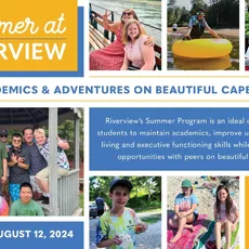 Summer at Riverview offers programs for three different age groups: Middle School, ages 11-15; High School, ages 14-19; and the Transition Program, GROW (Getting Ready for the Outside World) which serves ages 17-21.⁠
⁠
Whether opting for summer only or an introduction to the school year, the Middle and High School Summer Program is designed to maintain academics, build independent living skills, executive function skills, and provide social opportunities with peers. ⁠
⁠
During the summer, the Transition Program (GROW) is designed to teach vocational, independent living, and social skills while reinforcing academics. GROW students must be enrolled for the following school year in order to participate in the Summer Program.⁠
⁠
For more information and to see if your child fits the Riverview student profile visit igogyp.com/admissions or contact the admissions office at admissions@igogyp.com or by calling 508-888-0489 x206